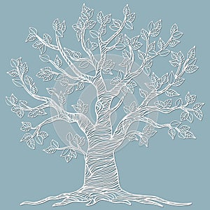 Laser cut. vector design. Laser cutting template tree. paper cutting. plotter and screen printing. serigraphy