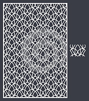 Laser cut vector panel and the seamless pattern for decorative panel.