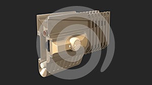 Laser designator 3d render on a gray background, game model