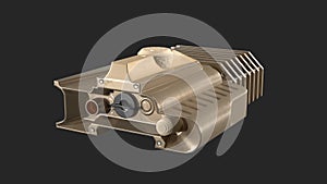 Laser designator 3d render on a gray background, game model