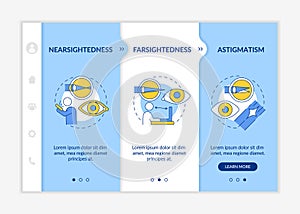 Laser eye operation onboarding vector template