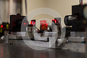 Laser filtering experiment in a laser lab