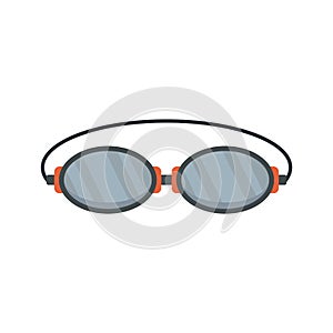 Laser hair removal glasses icon flat isolated vector