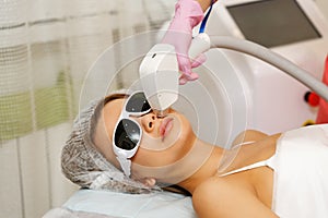 Laser hair removal. Hardware cosmetology.