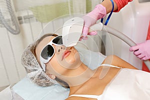 Laser hair removal. Hardware cosmetology.