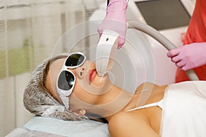 Laser hair removal. Hardware cosmetology.