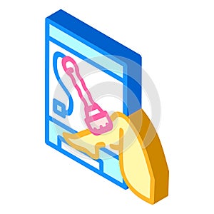 laser hair removal isometric icon vector illustration