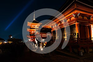 Laser light up at Kiyomizu