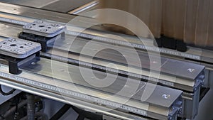 Laser marking on machine wood CNC for industrial furniture production.