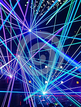Laser matrix in the nightclub