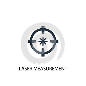 Laser measurement icon. Simple element