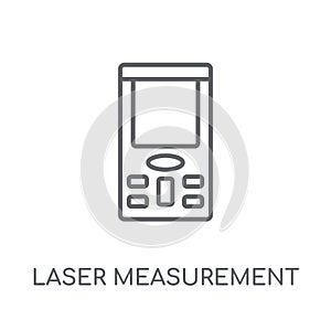laser measurement linear icon. Modern outline laser measurement