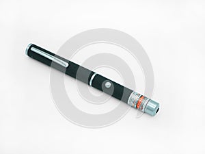 Laser pointer for presentation on white background.