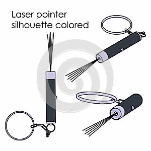 Laser pointer silhouette colored