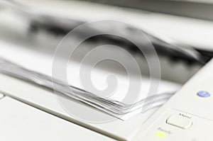 Laser Printer Printing Documents