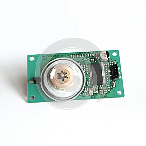 Laser Reflex Electric Motor on Print Circuit Board