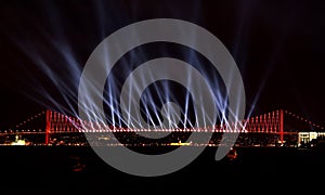 Laser show at Bosporus, Istanbul