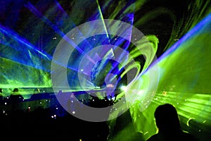 Laser show rave party photo