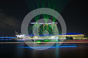 Laser show of Singapore Marina Bay, Singapore