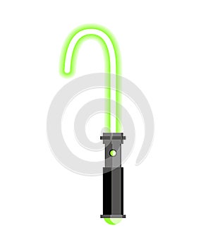 Laser sword powerless. Glowing saber impotent. future Weapons photo