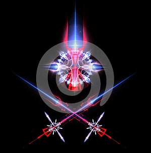 Laser swords and emblem
