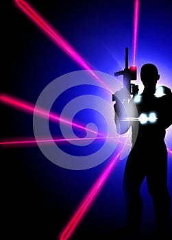 Laser tag background