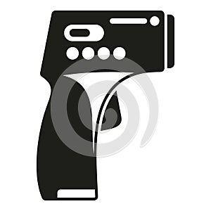 Laser thermometer test icon simple vector. Check device gun