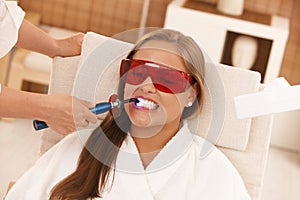 Laser tooth whitening photo