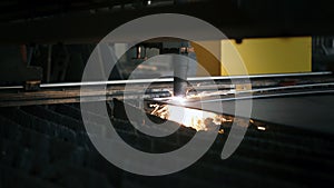 Lasercutting close-up from machinery industry photo