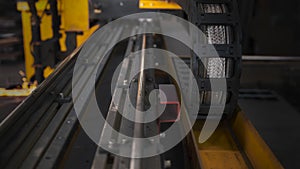 Lasercutting close-up from machinery industry