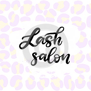 Lashes lettering vector illustration