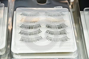 Lashes set. False eyelashes collection. Woman beauty product False lashes realistic. Hand drawn female eyelashes. Trendy fashion