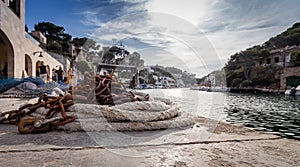 Lashing and a iron chain