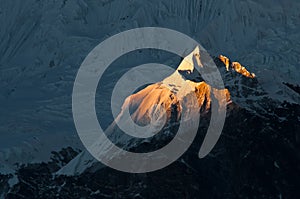 Last beam on Cho Oyu slope