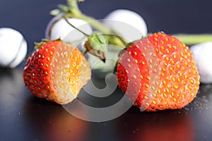 Last berries of strawberry