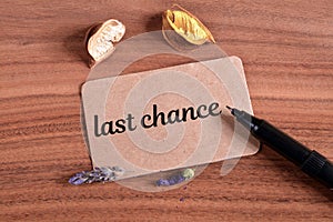 Last Chance word