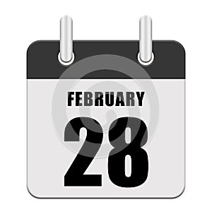 The last day of Month. February 28.