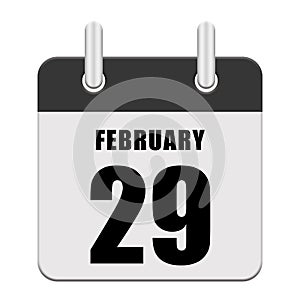 The last day of Month. February 29.