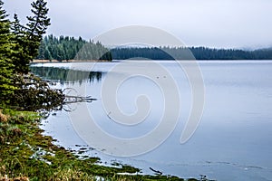 Last days of winter hover over the lake. Swan Lake Provincial Recreation Area Alberta Canada