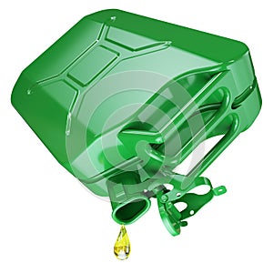 The last drop of fuel in an empty jerry can