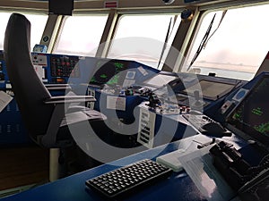Last generation of vessel bridge to monitor navigation and activities on board.