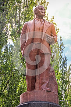 Last Lenin standing in Kiev, crushed in 2013, Ukraine