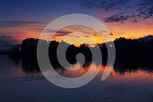 Last light over the lake