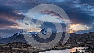 Last light on Rannoch Moor, Scotland