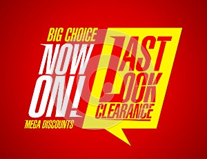 Last look clearance.