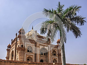 the last mausoleum of the Mughal era, the marble Tomb of Safdardjang, Delhi