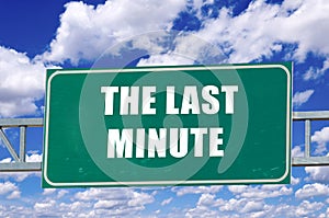 The last minute