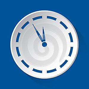 Last minute clock - blue icon on white button