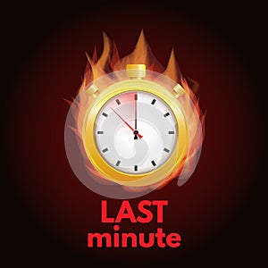 Last minute, deadline concept. Faste time logo.