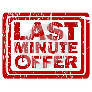 Last minute offer rubber stamp